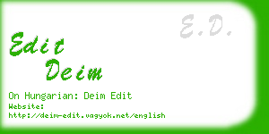 edit deim business card